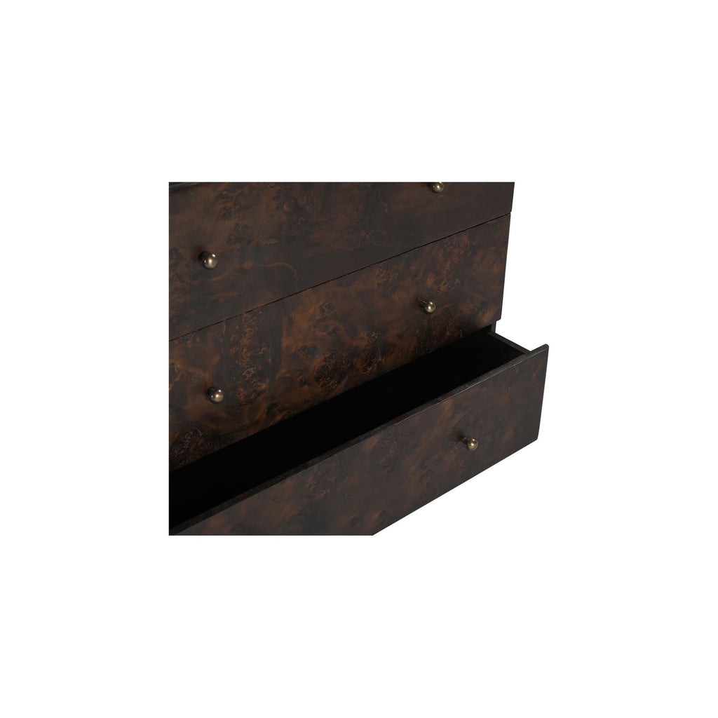 York Dark Brown 3 Drawer Nightstand - Light House Co.
