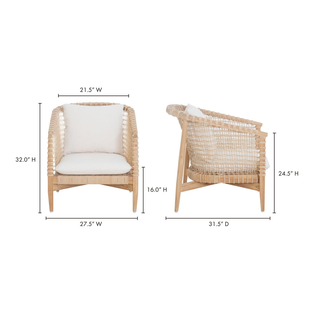 Kuna Outdoor Lounge Chair Natural | Outdoor Chairs | Moe's - Light House Co.