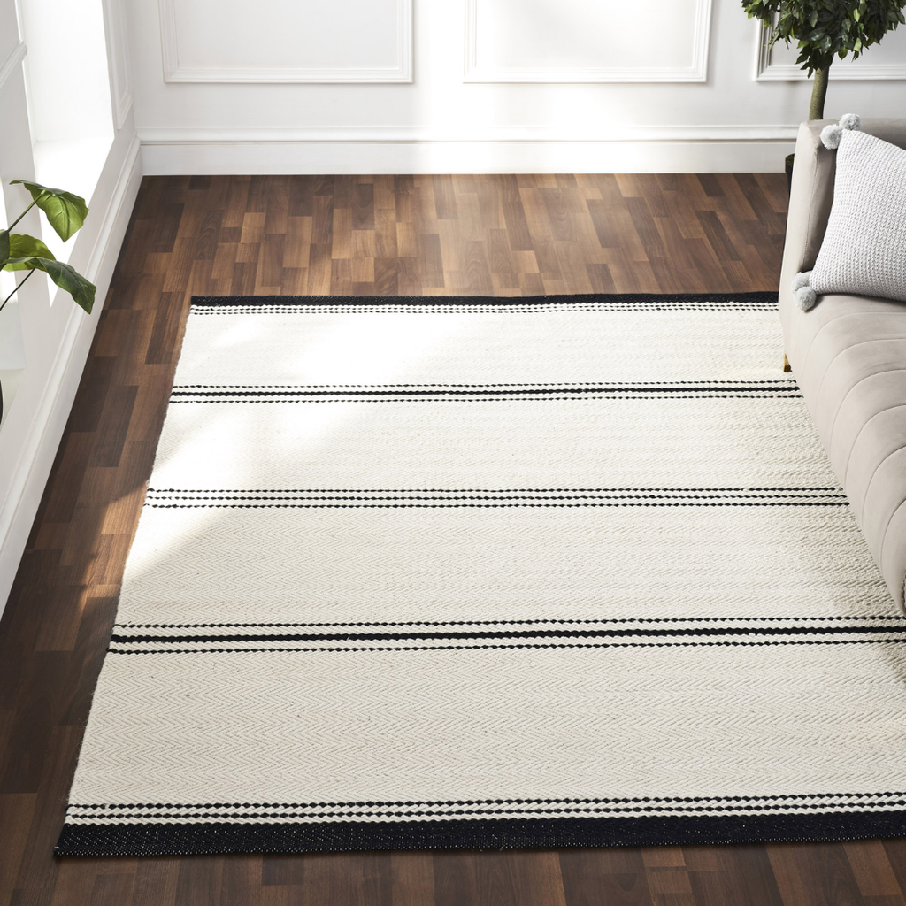 Alice Ivory & Black Rug - Light House Co.