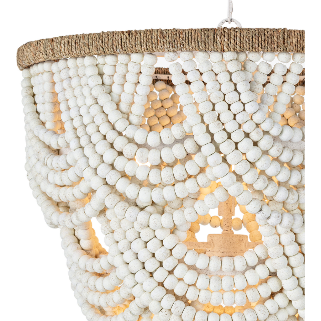 Lorelei Wood Bead Chandelier - Light House Co.