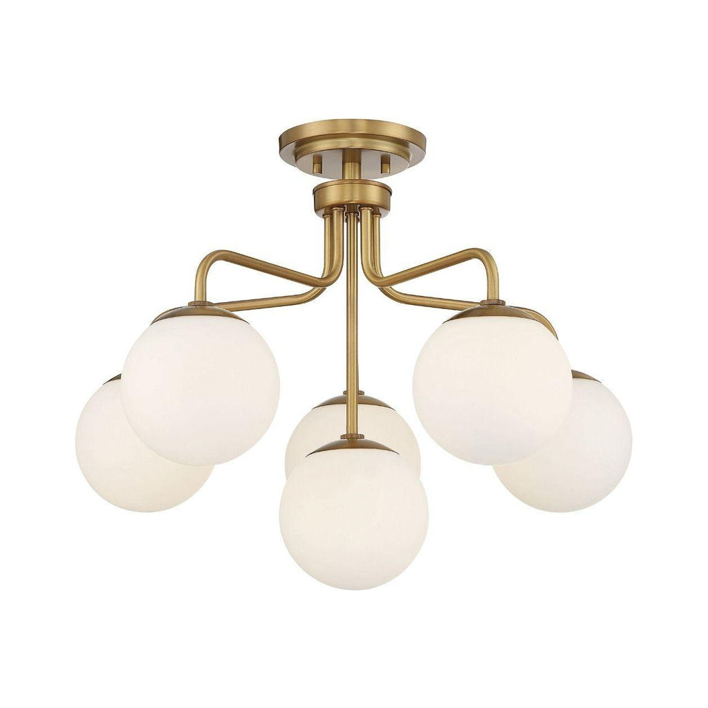 Marco 6-Light Ceiling Light in Warm Brass - Light House Co.
