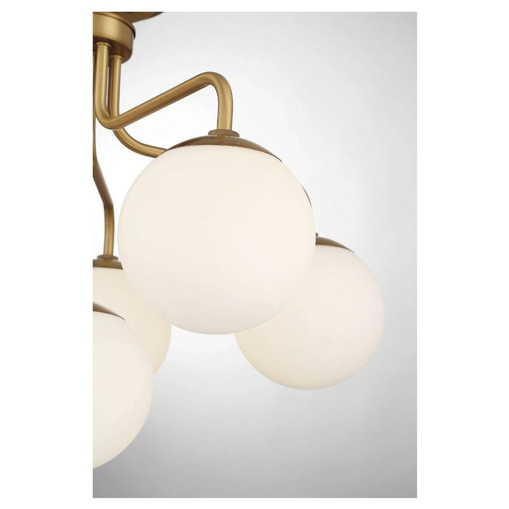 Marco 6-Light Ceiling Light in Warm Brass - Light House Co.