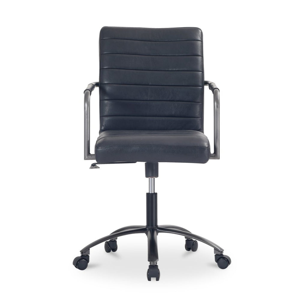 Roy Office Chair Black Leather - Light House Co.