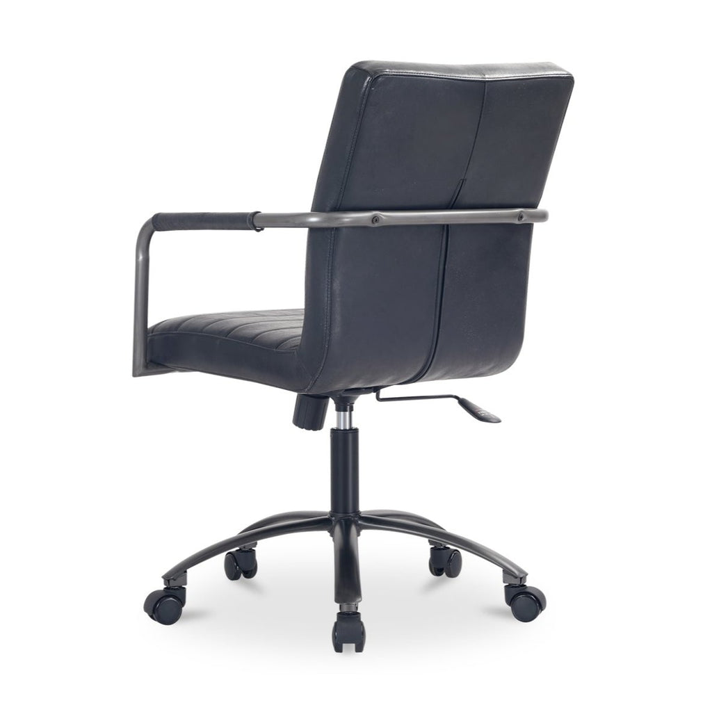 Roy Office Chair Black Leather - Light House Co.