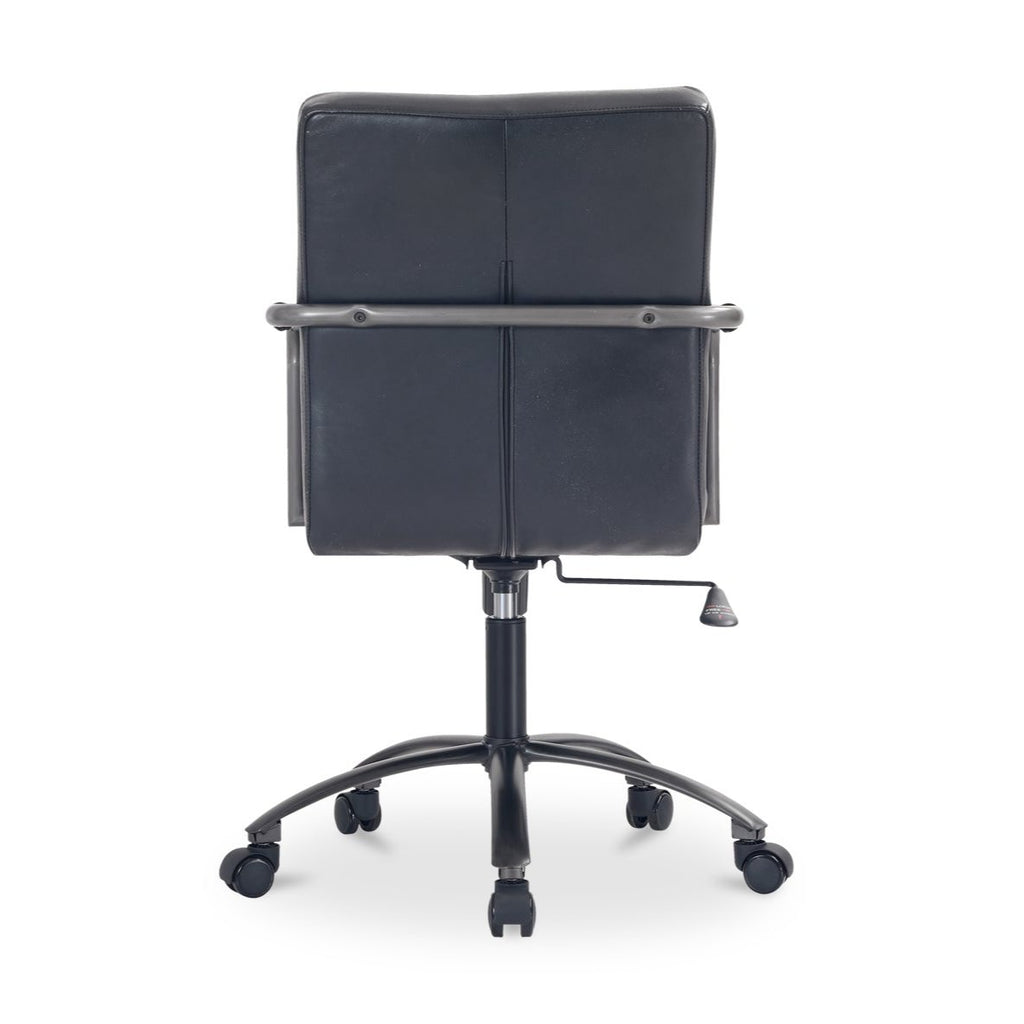 Roy Office Chair Black Leather - Light House Co.
