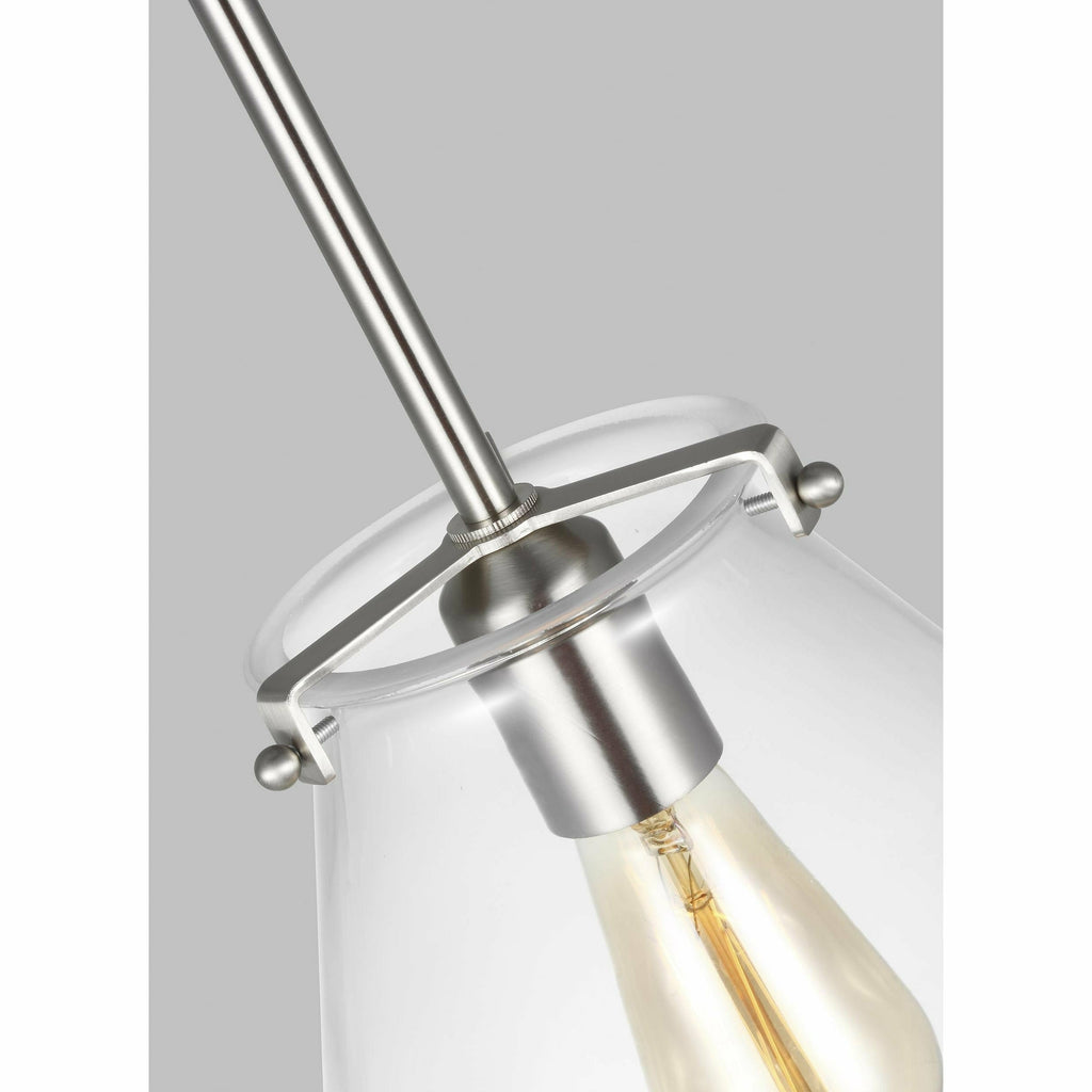 Kate One Light Cone Pendant - Brushed Nickel | Open Box - Light House Co.