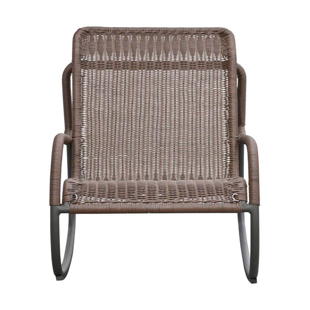 Lyra Outdoor Rocking Chair Brown | Outdoor Chairs | Moe's - Light House Co.