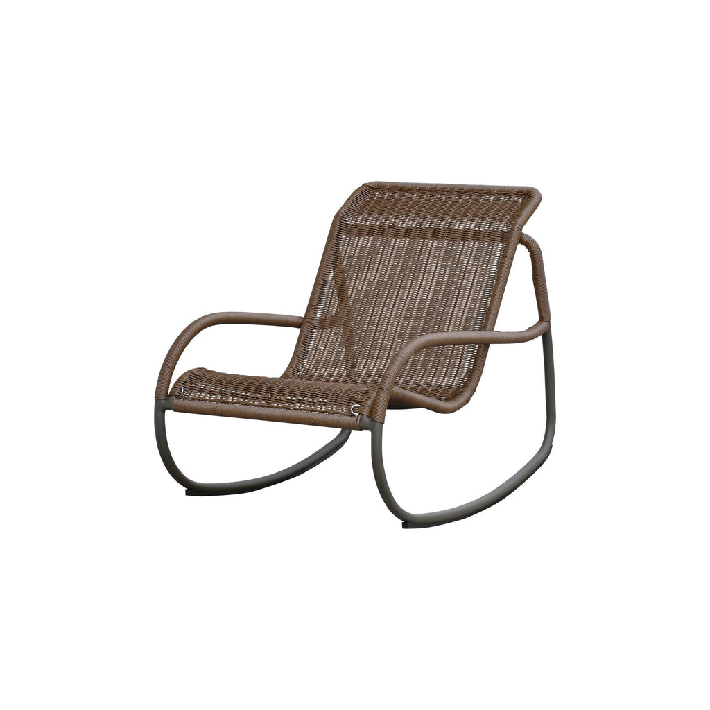 Lyra Outdoor Rocking Chair Brown | Outdoor Chairs | Moe's - Light House Co.