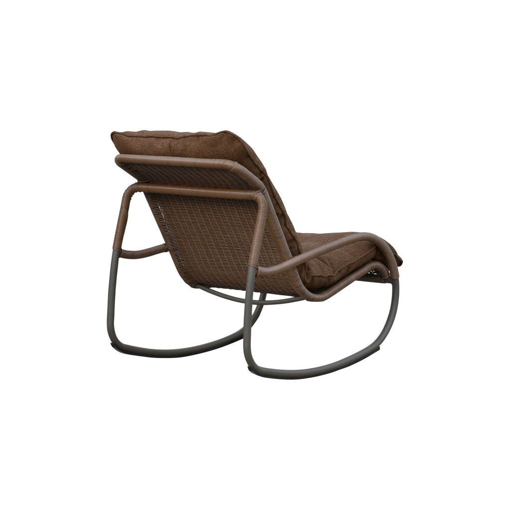 Lyra Outdoor Rocking Chair Brown | Outdoor Chairs | Moe's - Light House Co.