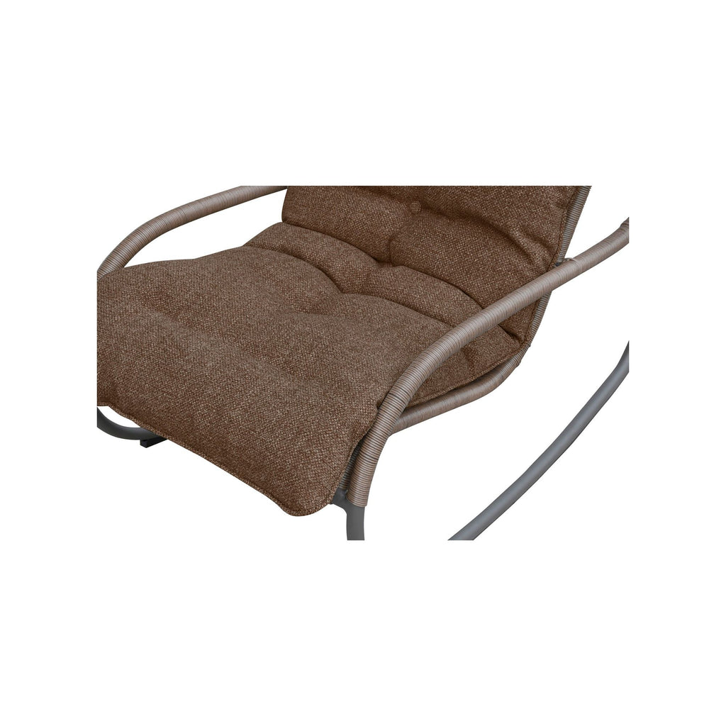Lyra Outdoor Rocking Chair Brown | Outdoor Chairs | Moe's - Light House Co.