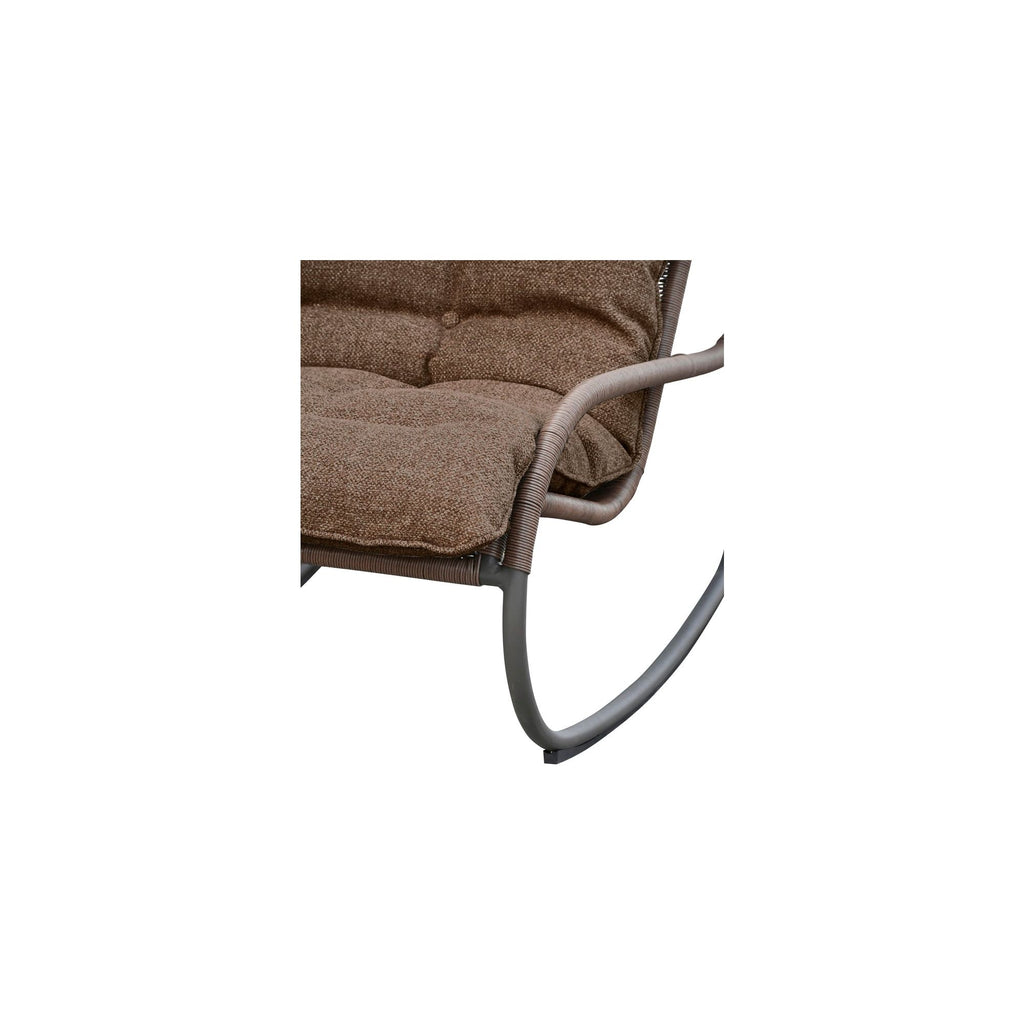 Lyra Outdoor Rocking Chair Brown | Outdoor Chairs | Moe's - Light House Co.