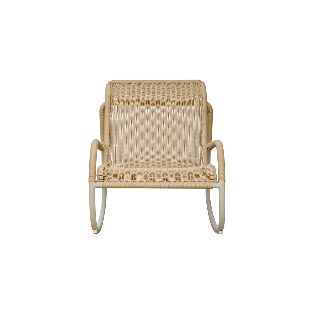 Lyra Outdoor Rocking Chair Beige | Outdoor Chairs | Moe's - Light House Co.
