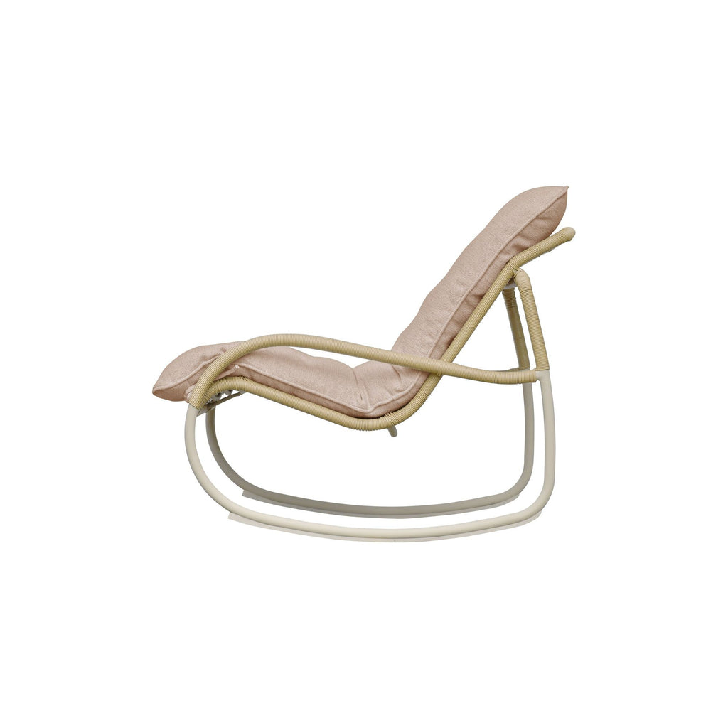 Lyra Outdoor Rocking Chair Beige | Outdoor Chairs | Moe's - Light House Co.