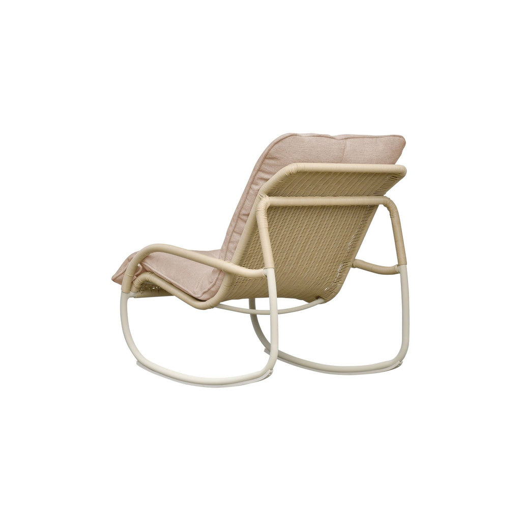 Lyra Outdoor Rocking Chair Beige | Outdoor Chairs | Moe's - Light House Co.