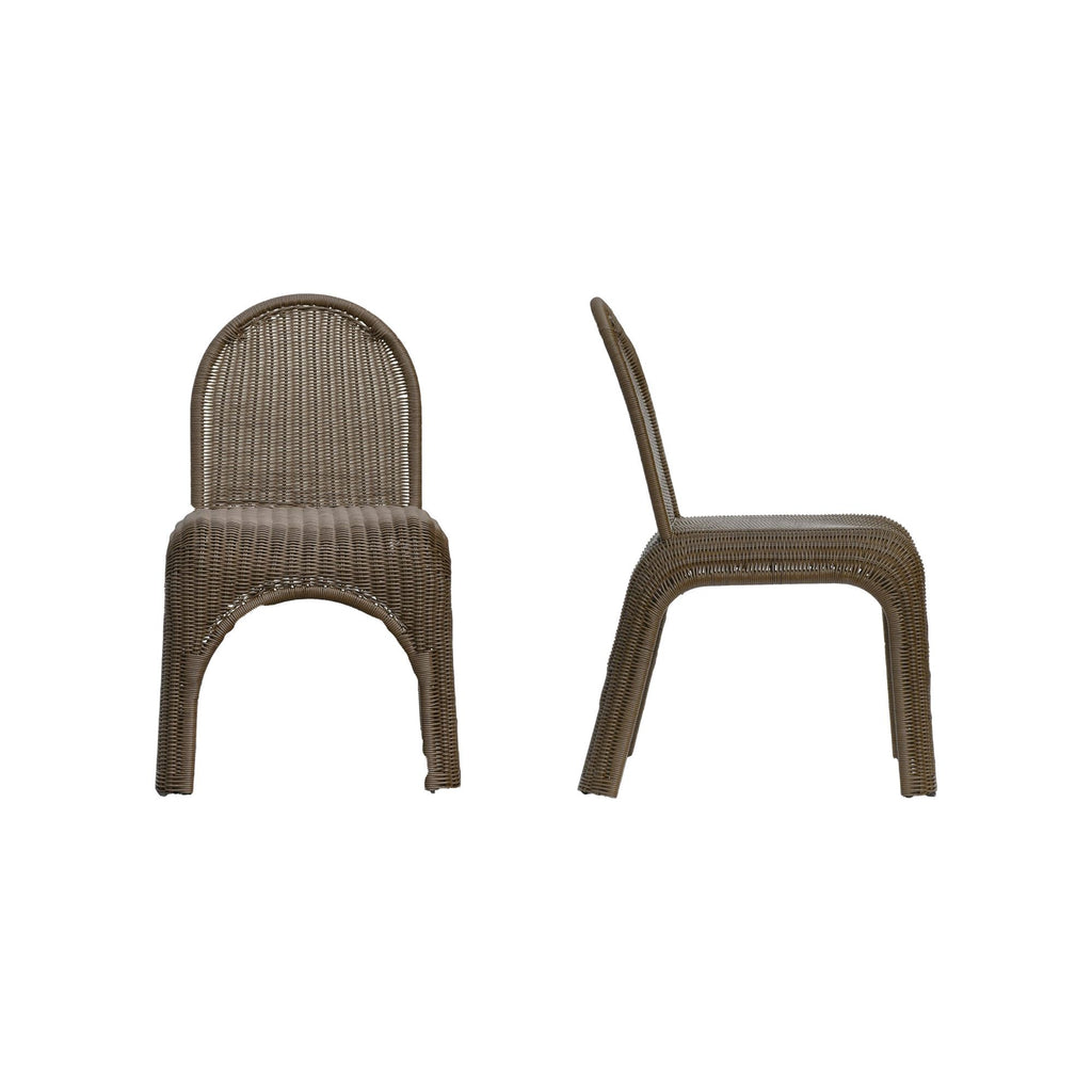 Kendall Outdoor Dining Chair Brown-Set of Two | Outdoor Dining Chairs | Moe's - Light House Co.