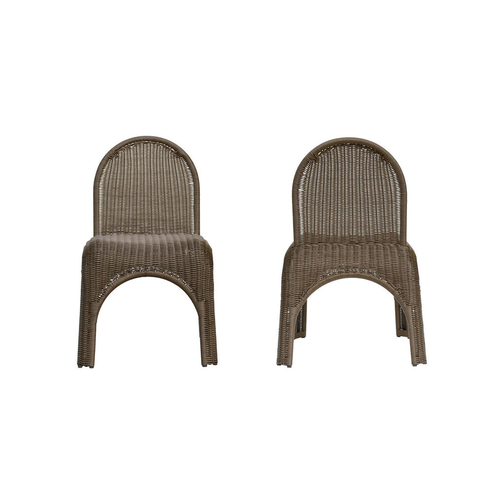 Kendall Outdoor Dining Chair Brown-Set of Two | Outdoor Dining Chairs | Moe's - Light House Co.