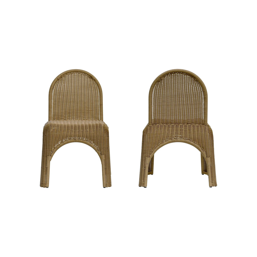 Kendall Outdoor Dining Chair Natural-Set of Two | Outdoor Dining Chairs | Moe's - Light House Co.