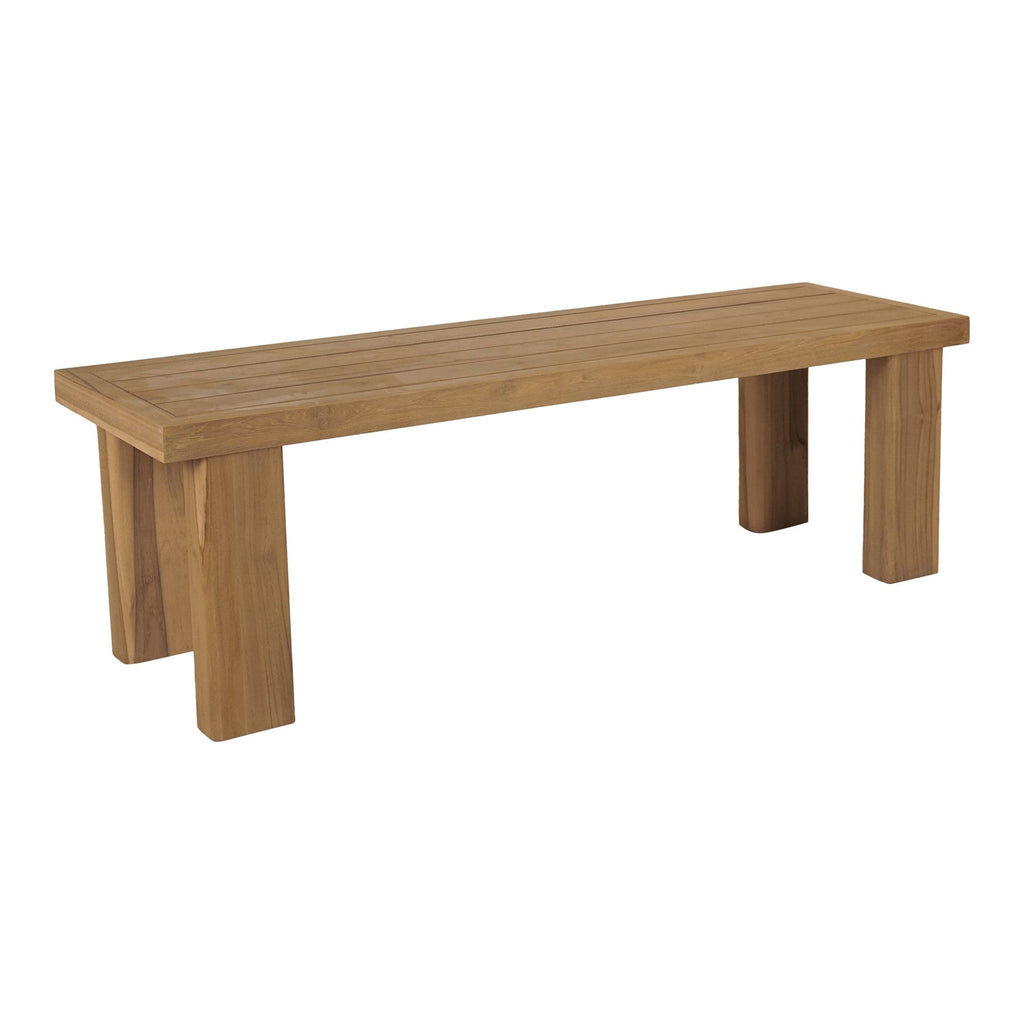 Marina Outdoor Bench Natural | Outdoor Benches | Moe's - Light House Co.