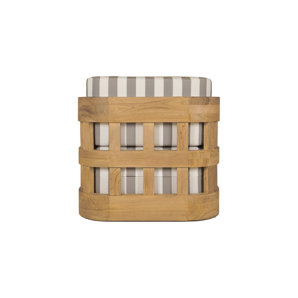 Adelaide Outdoor Accent Chair Brown Stripe | Outdoor Chairs | Moe's - Light House Co.
