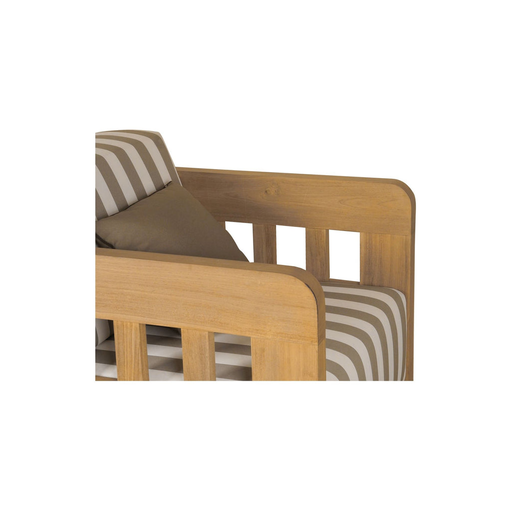 Adelaide Outdoor Accent Chair Brown Stripe | Outdoor Chairs | Moe's - Light House Co.