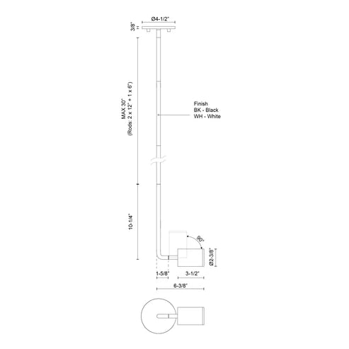 Barclay 3-in Wall/Ceiling Light - Light House Co.
