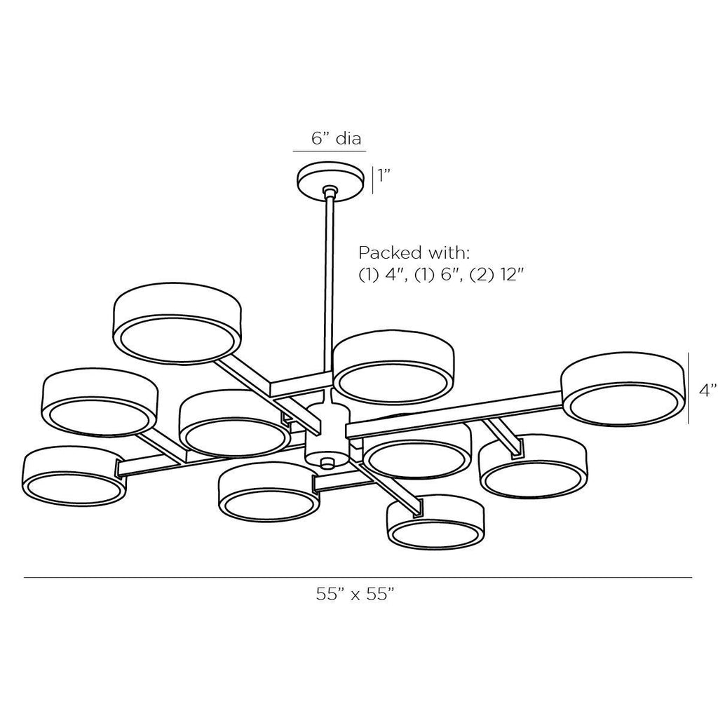 Zanadoo Fixed Chandelier - Light House Co.