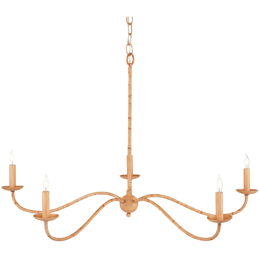 Saxon Rattan Chandelier - Light House Co.