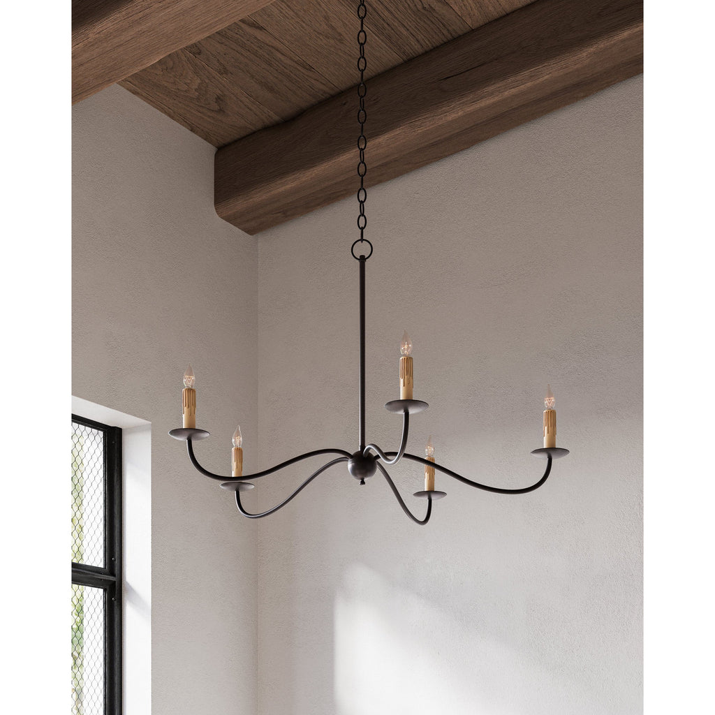 Saxon Small Black Chandelier - Light House Co.