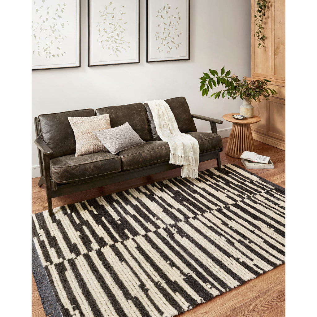 Alice Cream / Charcoal III Rug | Chris Loves Julia x Loloi - Light House Co.