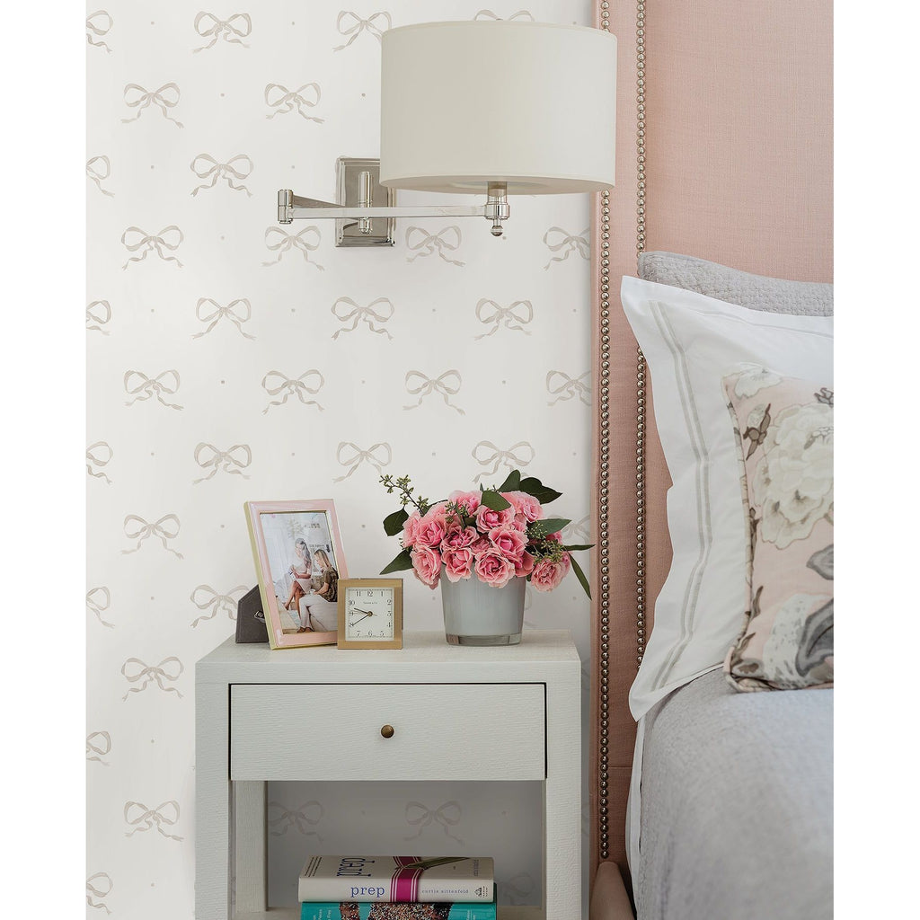Emma Petal Large Bow Wallpaper | Wallpaper | York Wallcoverings - Light House Co.