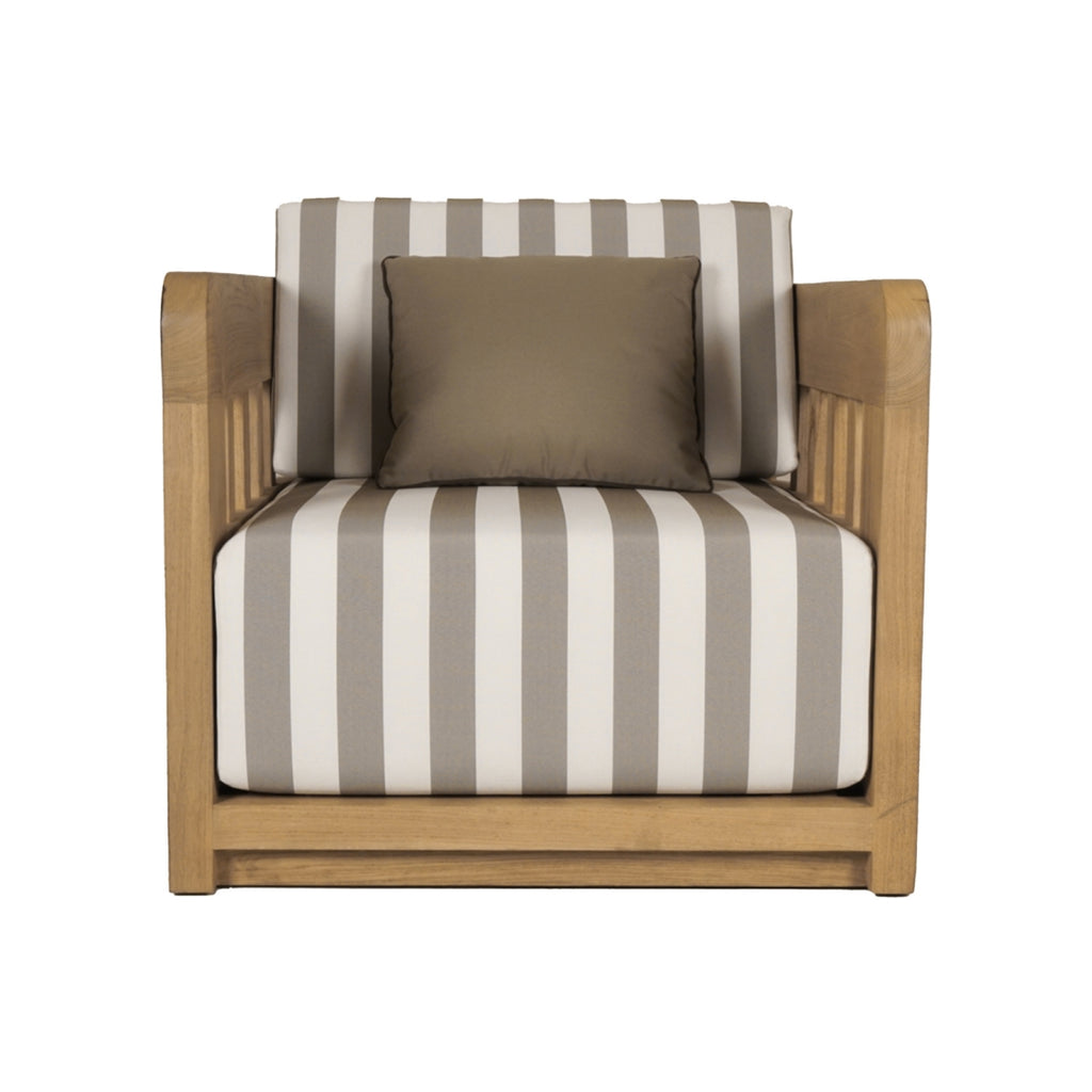 Adelaide Outdoor Accent Chair Brown Stripe | Outdoor Chairs | Moe's - Light House Co.
