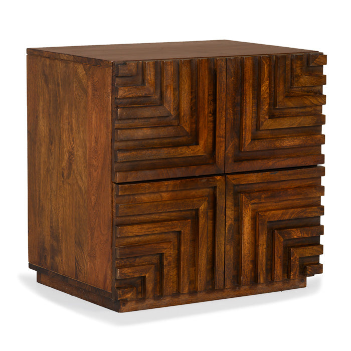 Maze Solid Wood Nightstand - Light House Co.