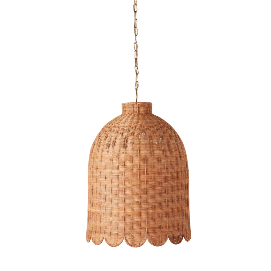 Maude Rattan Scallop Chandelier - Light House Co.