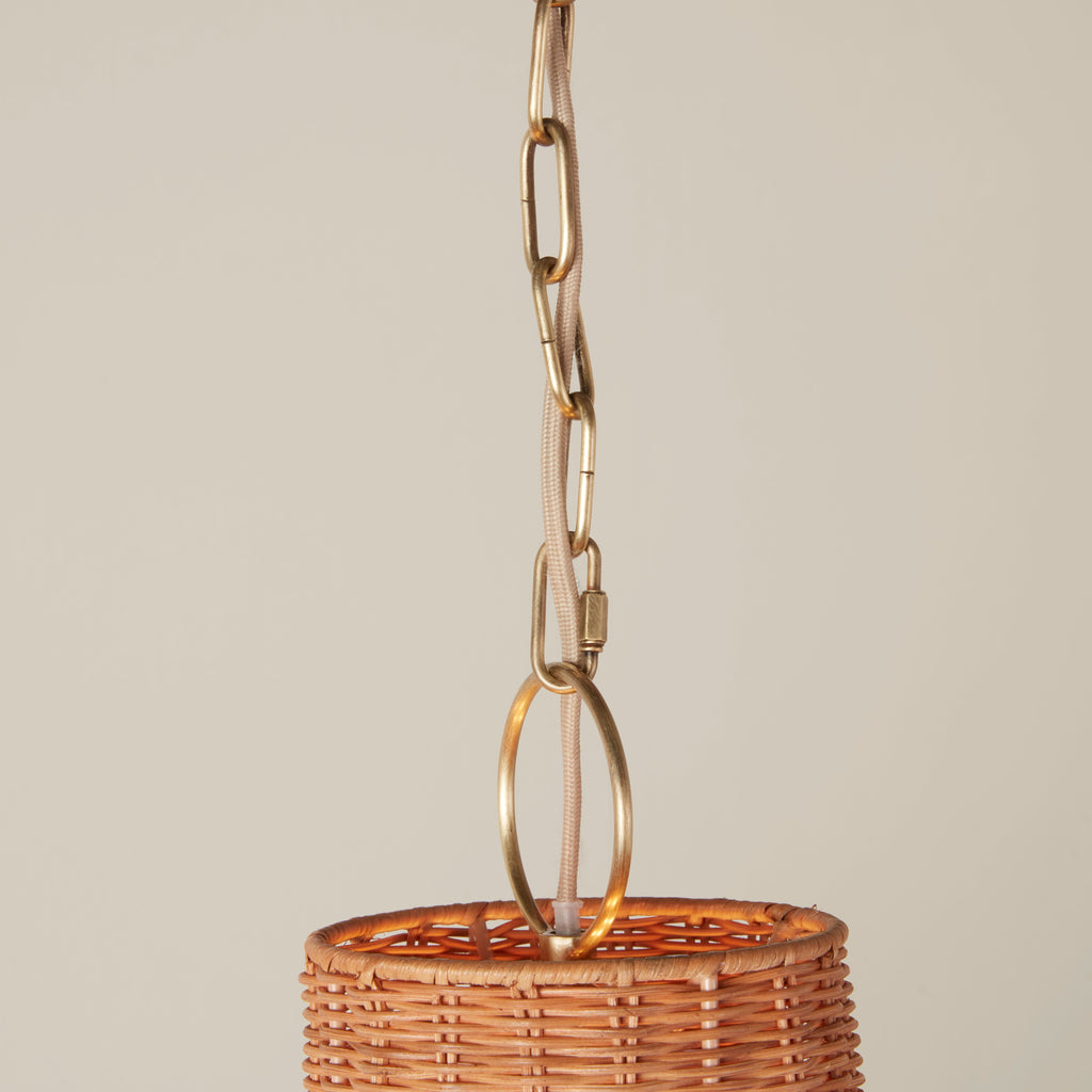 Maude Rattan Scallop Chandelier - Light House Co.