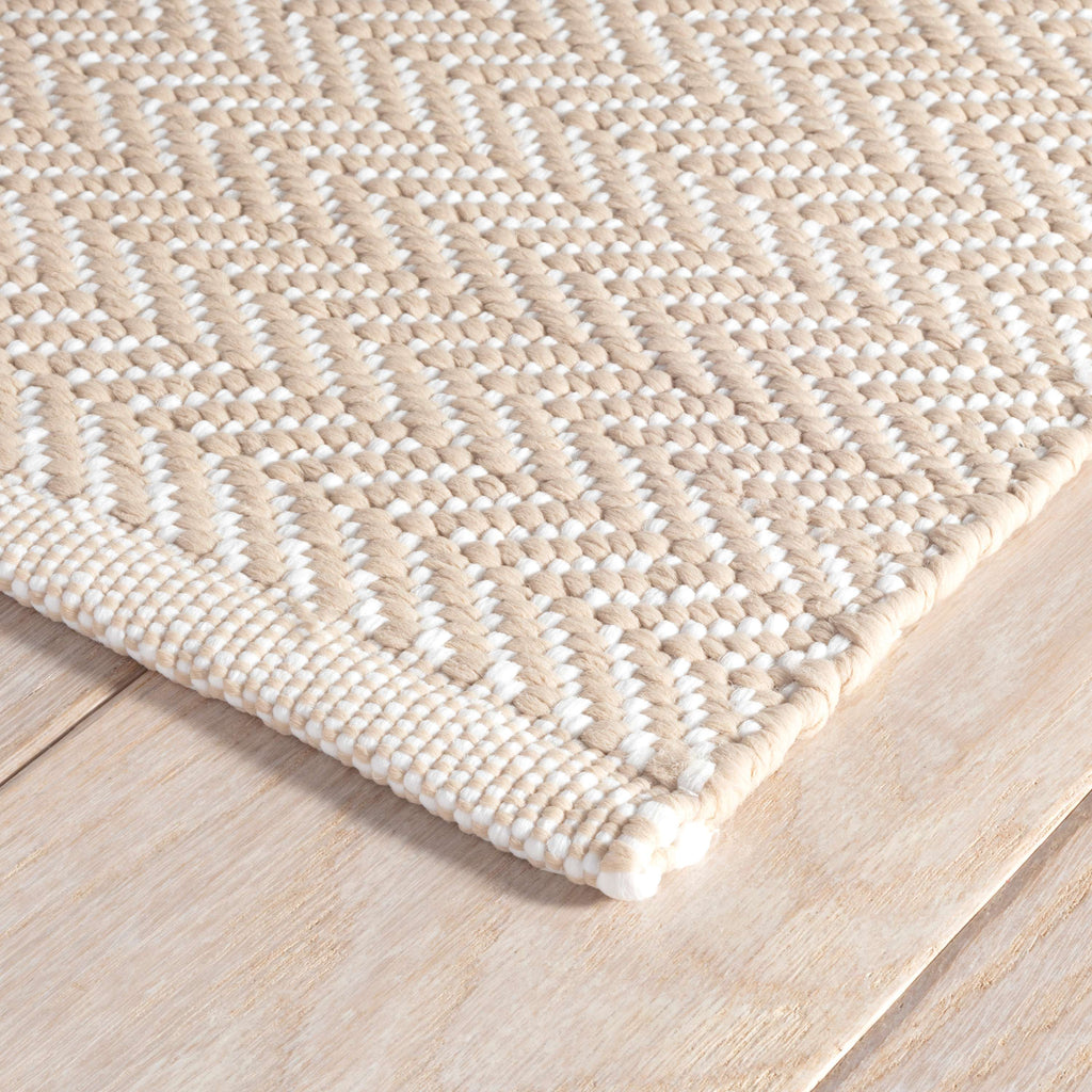 Herringbone Linen/White Indoor/Outdoor Rug - Light House Co.