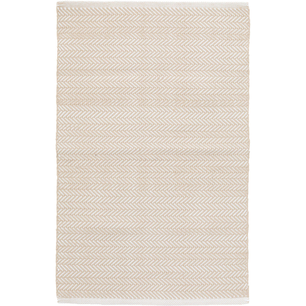 Herringbone Linen/White Indoor/Outdoor Rug - Light House Co.