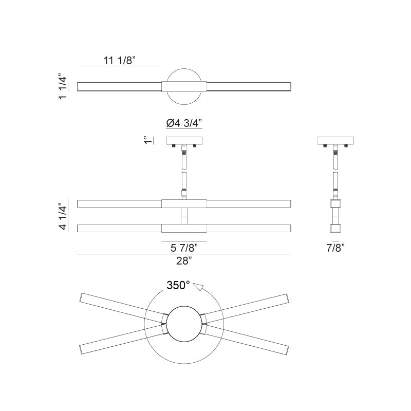 Lineare 4-Light LED Pendant - Light House Co.