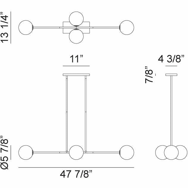 Novo 4 Light Chandelier - Light House Co.