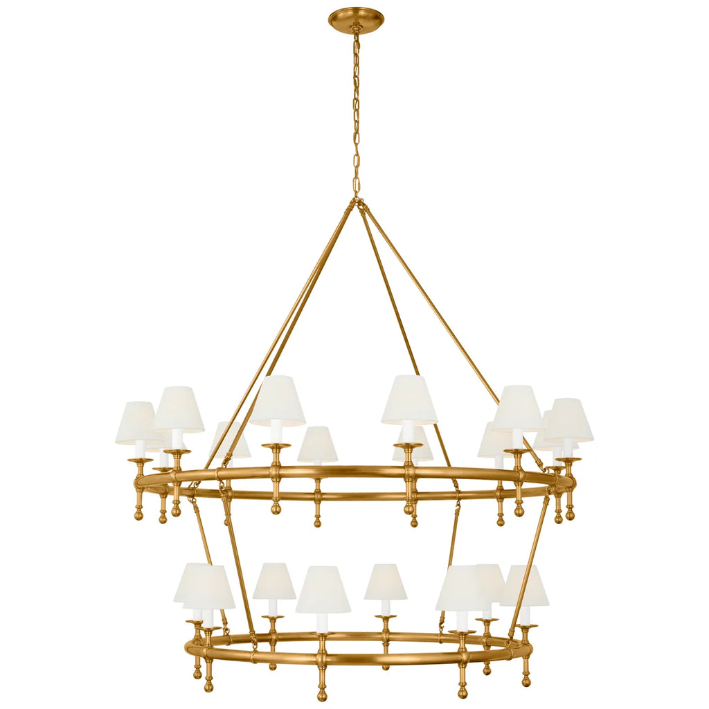 Classic 54" Two-Tier Ring Chandelier - Light House Co.