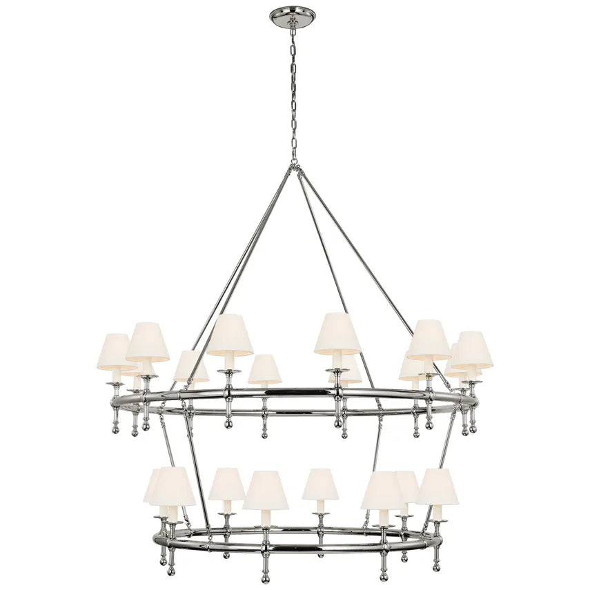 Classic 54" Two-Tier Ring Chandelier - Light House Co.