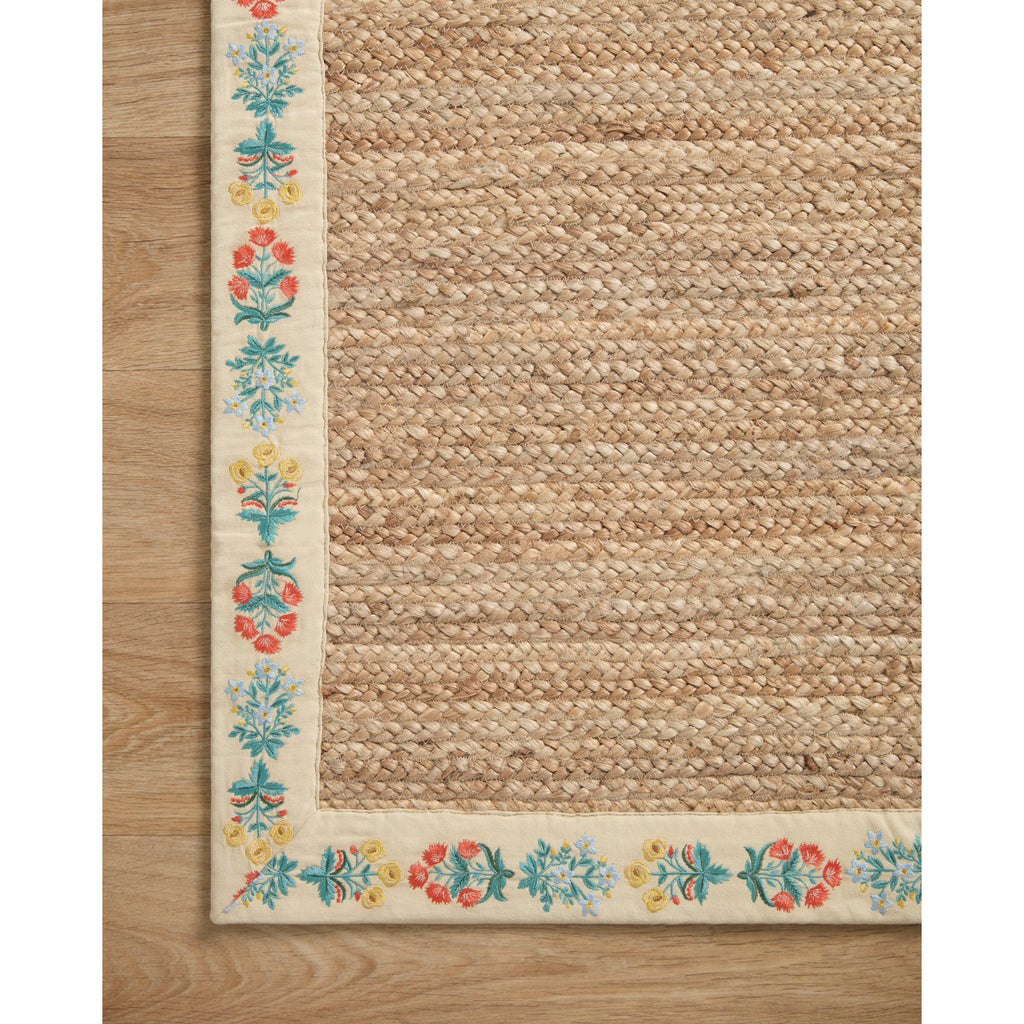 Costa Mughal Rose Natural  /  Cream | Rifle Paper Co. Rugs x Loloi - Light House Co.