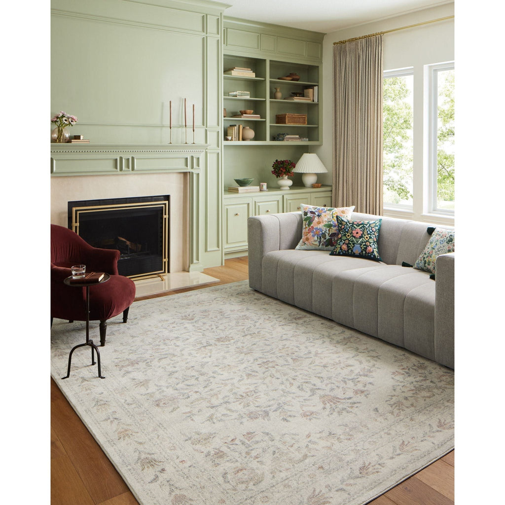 Courtyard Lily Yellow / Multi | Rifle Paper Co. Rugs x Loloi | Open Box - Light House Co.