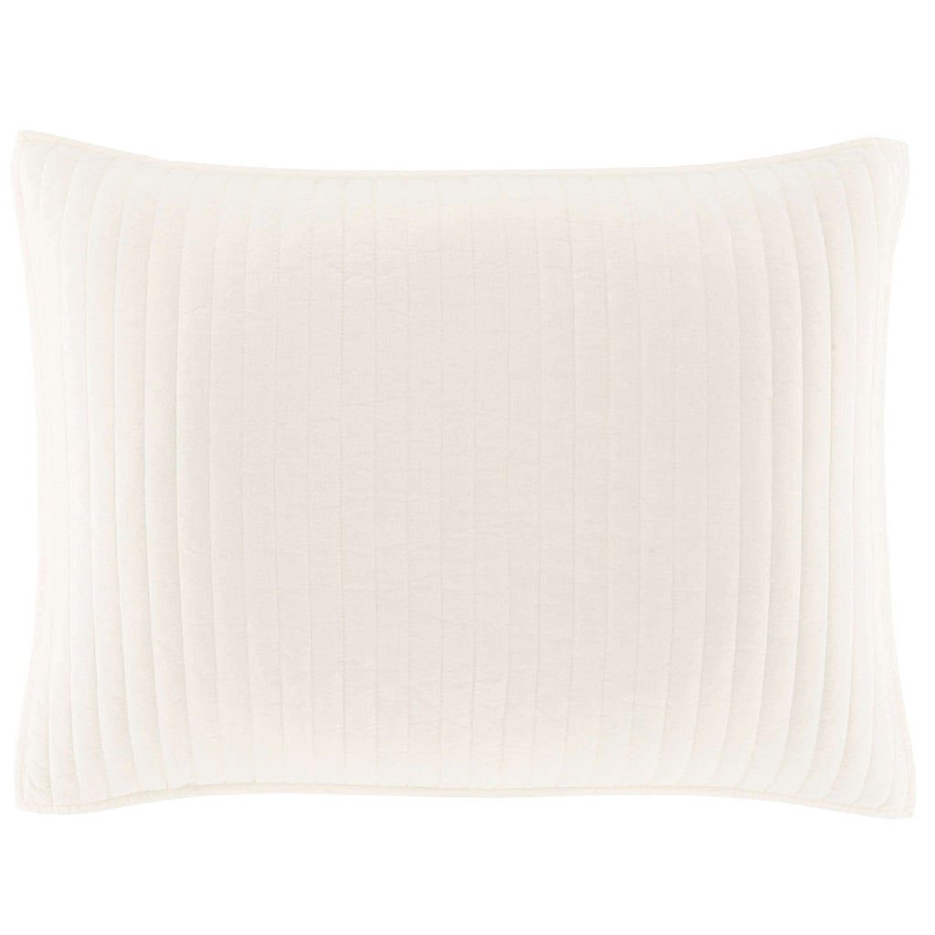 Cozy Cotton Ivory Quilted Sham - Light House Co.