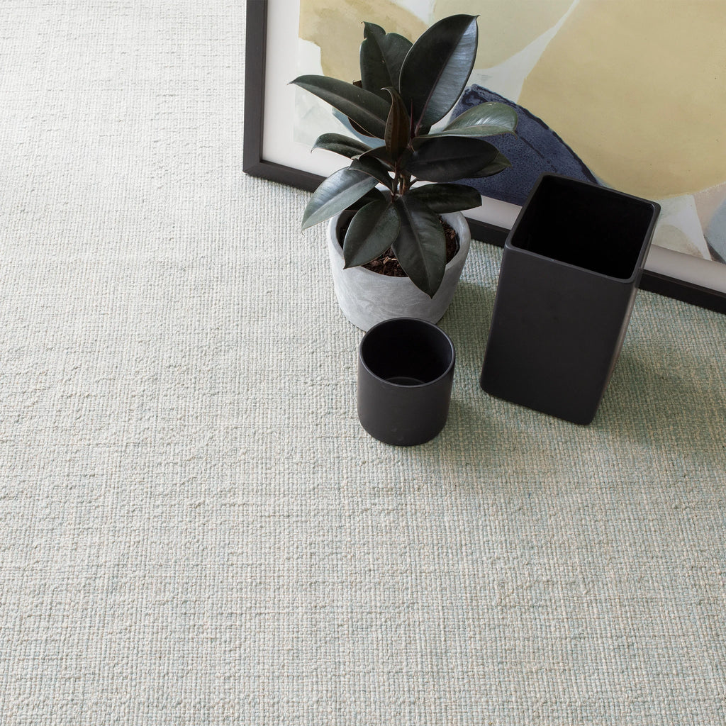 Marled Light Blue Handwoven Cotton Rug - Light House Co.