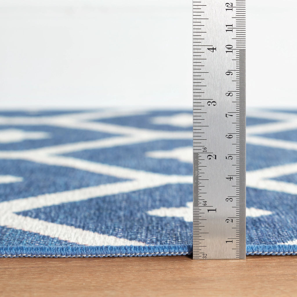 Elizabeth Navy Machine Washable Rug - Light House Co.