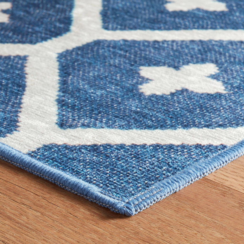 Elizabeth Navy Machine Washable Rug - Light House Co.