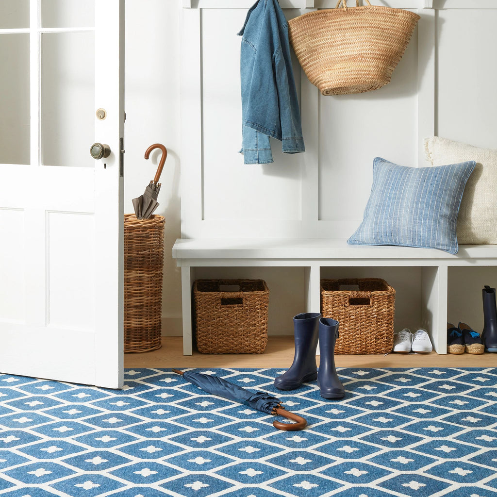 Elizabeth Navy Machine Washable Rug - Light House Co.