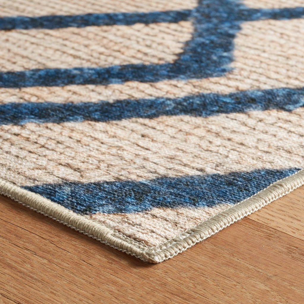 Marco Navy Machine Washable Rug - Light House Co.
