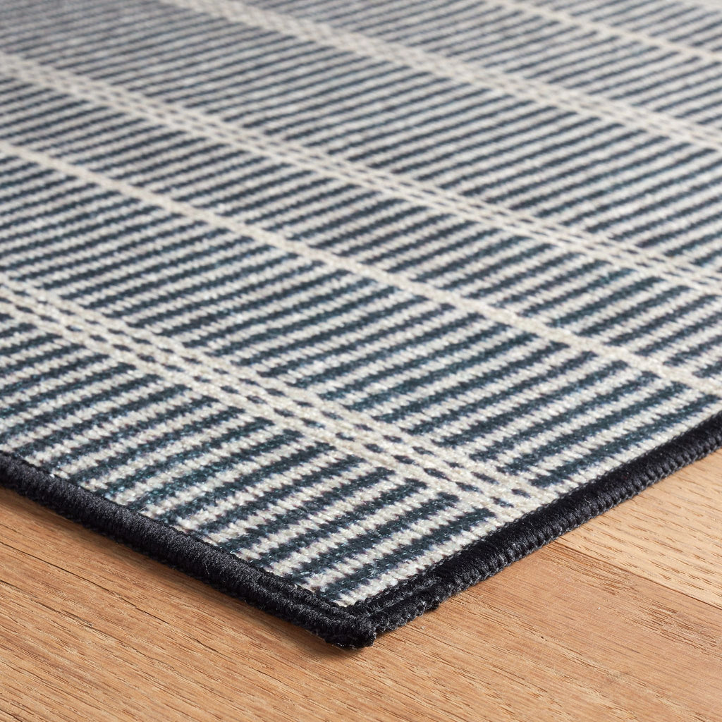 Samson Black Machine Washable Rug - Light House Co.