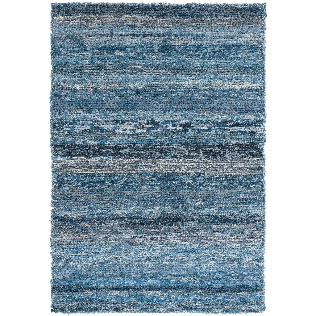 Denim Chindi Blue Hand Hooked Cotton Rug - Light House Co.